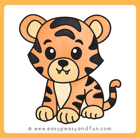 Image result for Tiger Drawing Easy