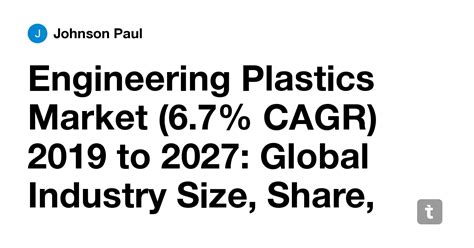 Engineering Plastics Market (6.7% CAGR) 2019 to 2027: Global Industry ...