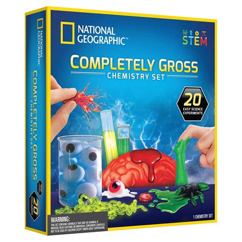 National Geographic STEM Gross Chemistry Lab for Kids & Teens - 10 Fun ...