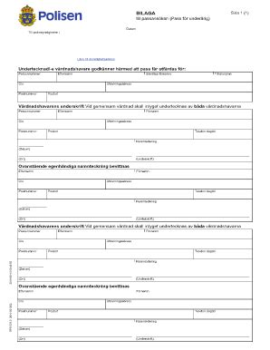Polisen Form Bilaga - Fill and Sign Printable Template Online