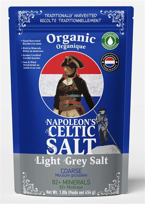 Amazon.com : Napoleon's Celtic Organic 82 Minerals Sea Salt Coarse, 1.0lb Resealable Bag, French ...