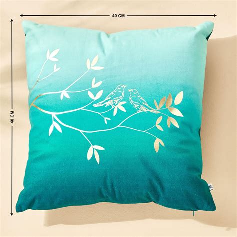 Buy Splendid Gold Crest Printed Filled Cushion - 40x40cm from Home ...