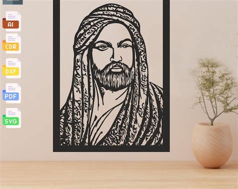Imam Ali Bin Ebu Talib Laser Cut File SVG, Pdf, Custom Size, Custom ...