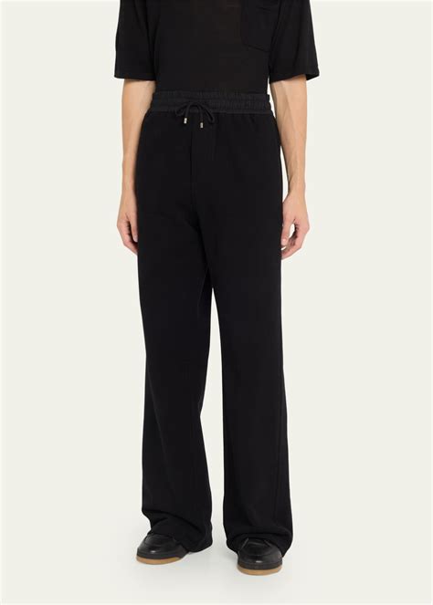 Saint Laurent Men's Wide-Leg Sweatpants - Bergdorf Goodman