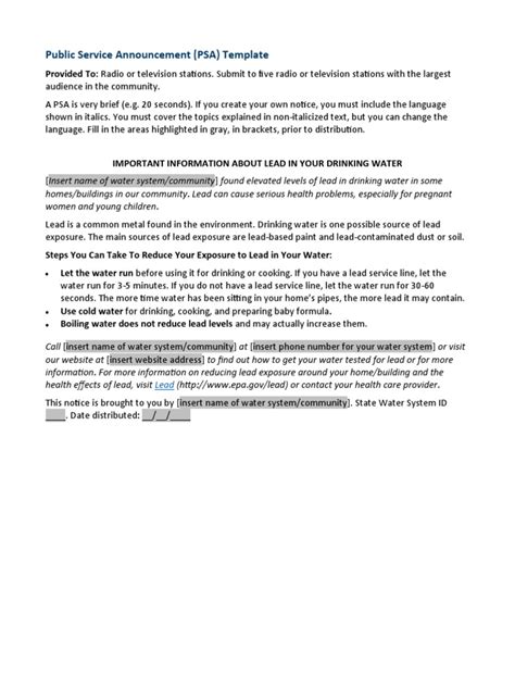 Image result for PSA Announcement Examples