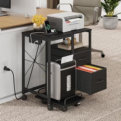 YAOHUOO Printer Stand with Power Outlet/Fabric India | Ubuy