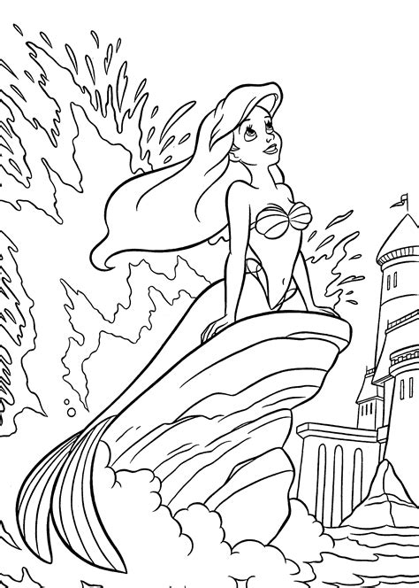 Little Mermaid Coloring Pages Printable | Printable AT A GLANCE