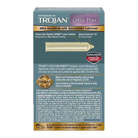 Trojan Ultra Thin Armor Condoms with Spermicide