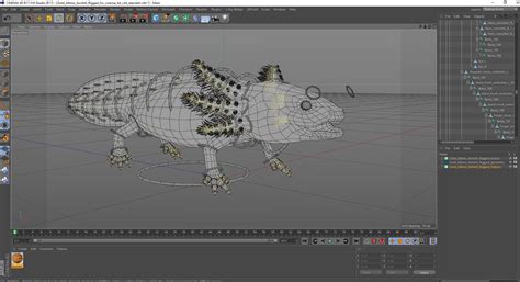 3D model Gold Albino Axolotl Rigged for Cinema 4D | 3D Molier International