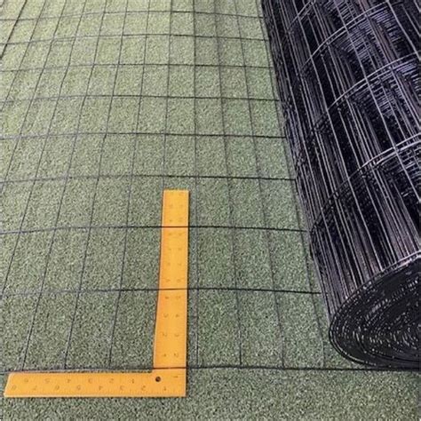 Critterfence 5x100 2x4 5 x 100 ft. Black Steel Square Grid 2 x 4 in ...