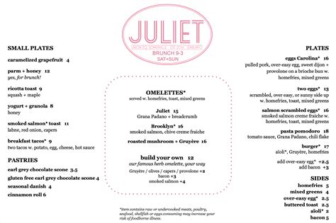 sample menus — JULIET SOMERVILLE