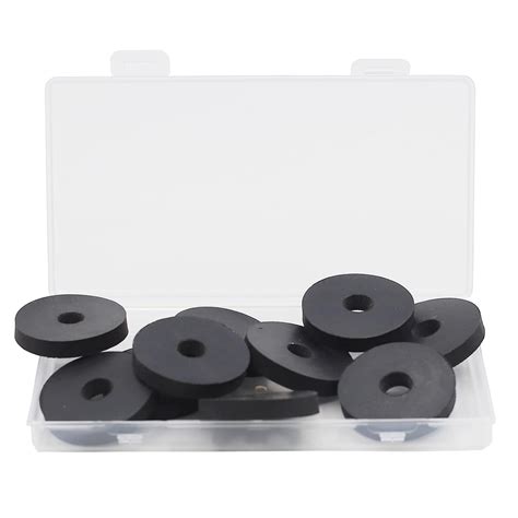 Rubber Washer, 1 1/2” OD x 3/8" ID x 1/4” Heavy Duty Abrasion Resistant ...