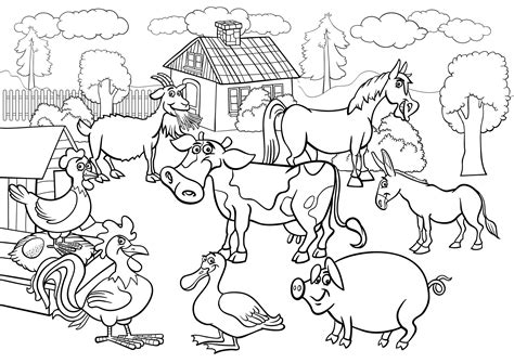 Farm Animals Coloring Pages To Educate Kids Livestock - Coloring Pages