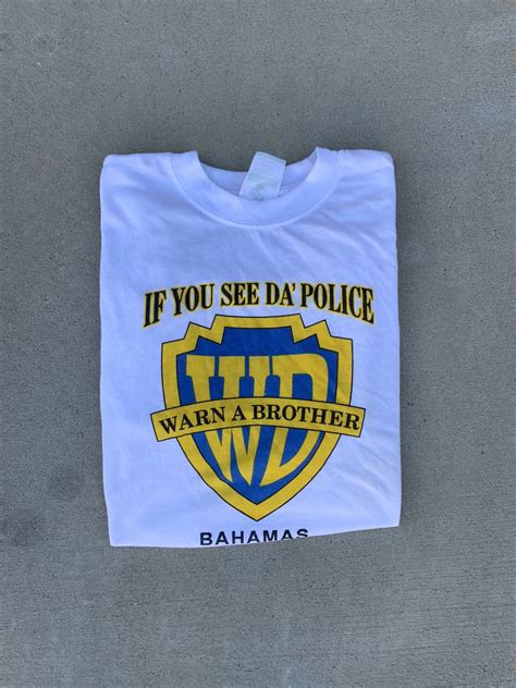 Vintage Vintage You see DA Police Warn A brother T-shirt | Grailed
