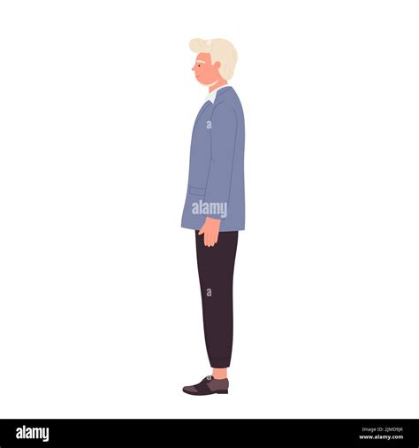 Side view of standing teacher man. School professor in casual clothes ...