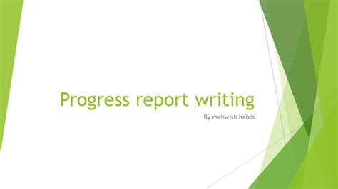 Image result for Progress Report Writing