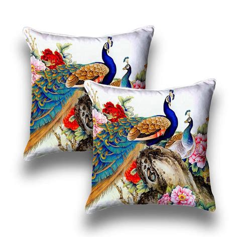 Buy SHOPICTED® Cushion Covers 24 x 24 inch Set of 2 | Multicolor 3D ...