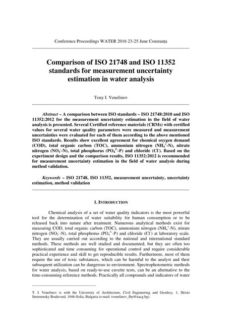 (PDF) Comparison of ISO 21748 and ISO 11352 standards for measurement ...