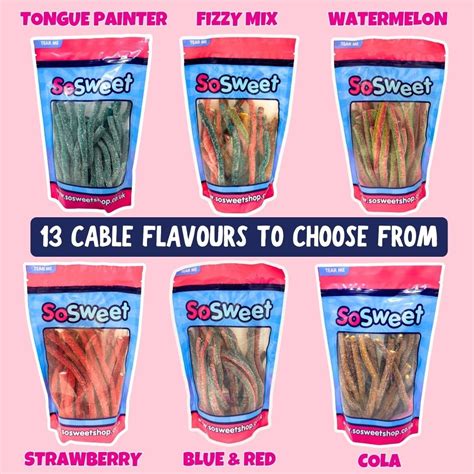4 for £20 - 3 x 1kg Sweet Bags + Choose your Cable Pouch – SoSweet