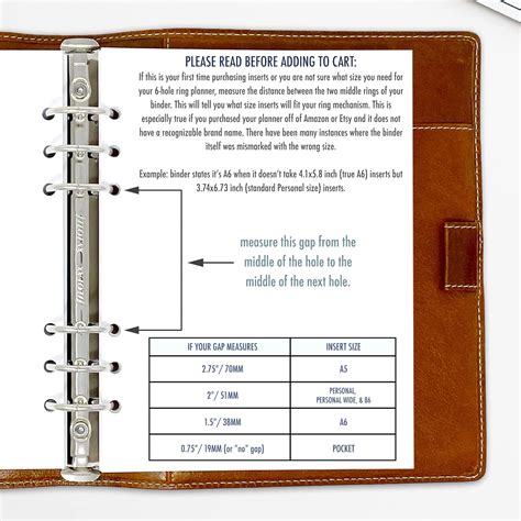 Buy Pocket Size Body Measurements Planner Insert Refill, 3.2 x 4.7 ...