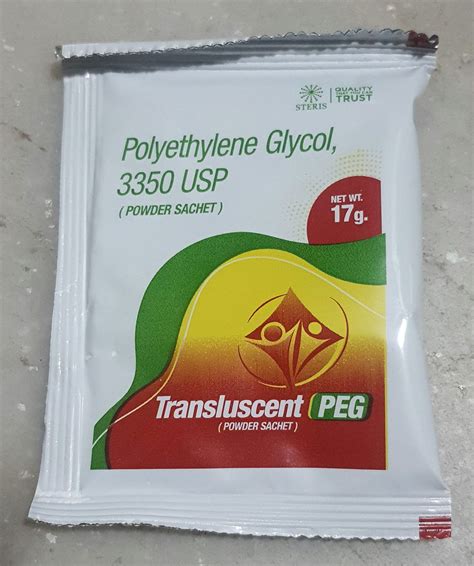 Translucent peg, sachets, 17g , Polyethelyne glycol 3350 | API GENERIC ...