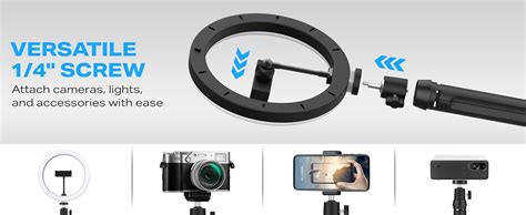 Tygot 10 Inches Ring Light with Tripod & USB, 3 Color Modes & 10 ...