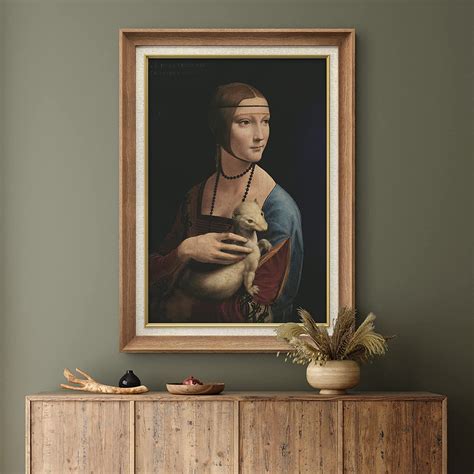SIGNLEADER Lady With An Ermine Framed On Canvas by Leonardo Da Vinci ...