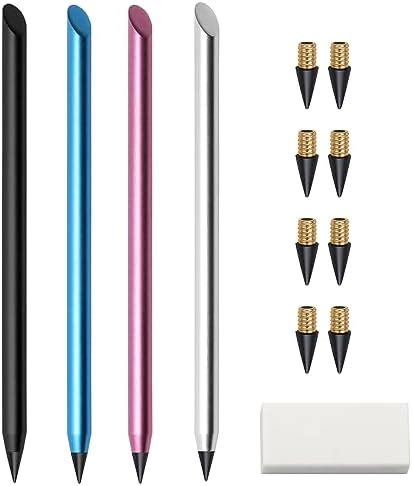 Windspeed 4+9 Pack Metal Inkless Pencil Eternal, Reusable Everlasting ...
