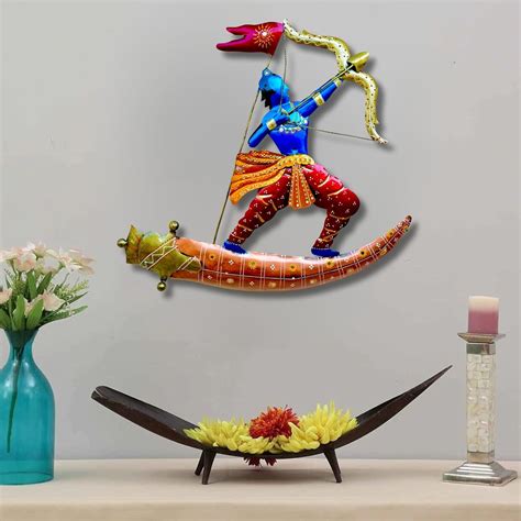 pranjals house Jai Shree Ram Dhanush Metal Frame Wall Art, Wall Hanging ...
