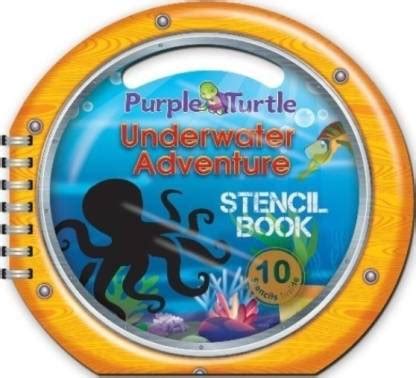 Purple Turtle Underwater Adventure Stencil Book - For Kids Ages 3-8 ...