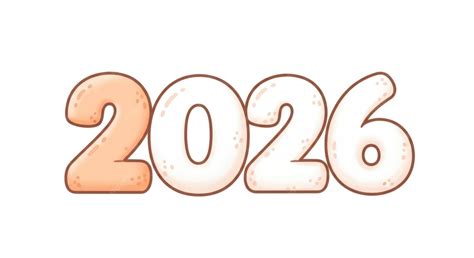 Cute bubbly 2026 year text effect | Premium AI-generated vector