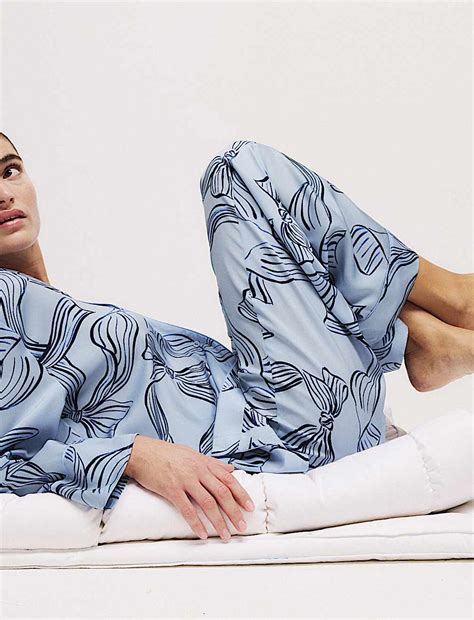 Buy Dream Satin™ Printed Revere Pyjama Set at Marks & Spencer