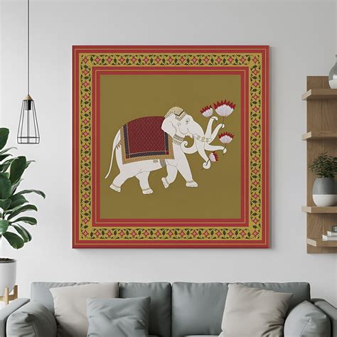 Indian Ethnic Elephant Canvas – Wall Art for House & Office Decor ...