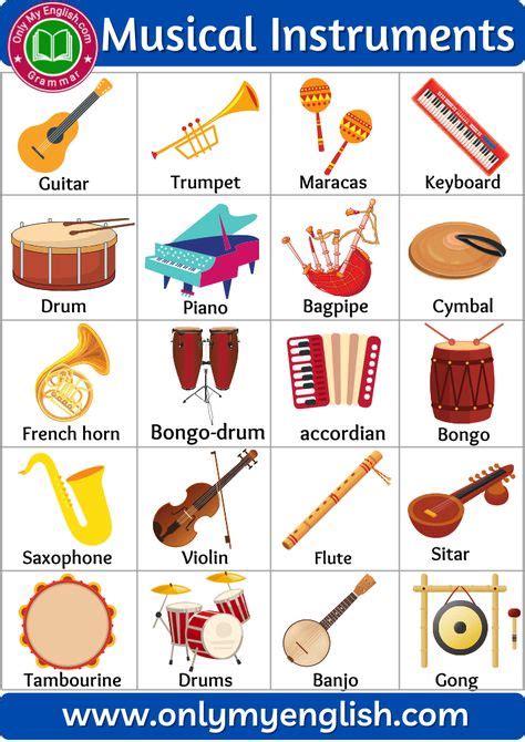 Musical Instruments with Names 的图像结果