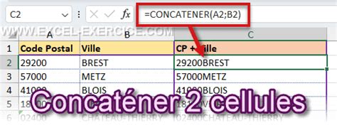 Image result for Concatener 2 Cellules Excel