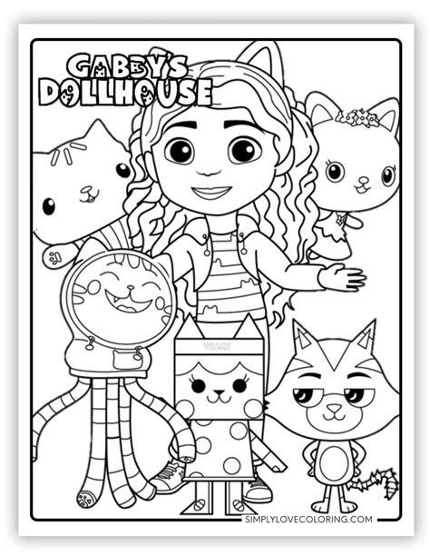 Gabby's Dollhouse Coloring Pages (Free PDF Printables) - Simply Love ...