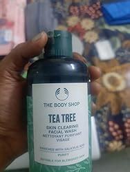 The Body Shop Vegan Tea Tree Facial Wash, 250 ML - For Oily, Blemished ...