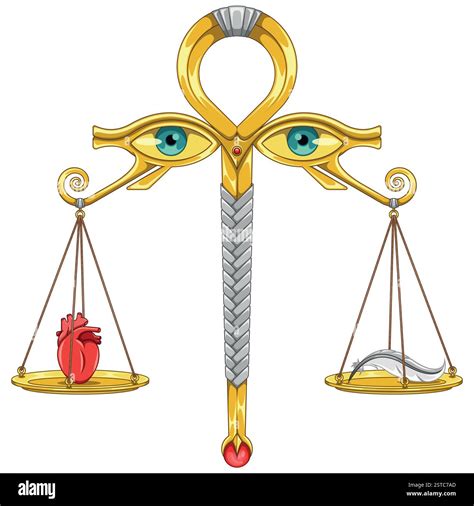 Ancient Egyptian scales of the judgement of Osiris. Anubis scales ...