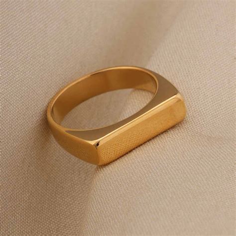 Buy Plain Bar Ring | Gold Plating – PALMONAS