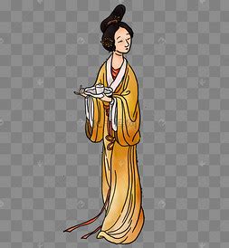 中國風婢女女性角色 復古風 古風女 古裝女, 古風女, 中國風婢女女性角色, 古代婢女素材圖案，PSD和PNG圖片免費下載