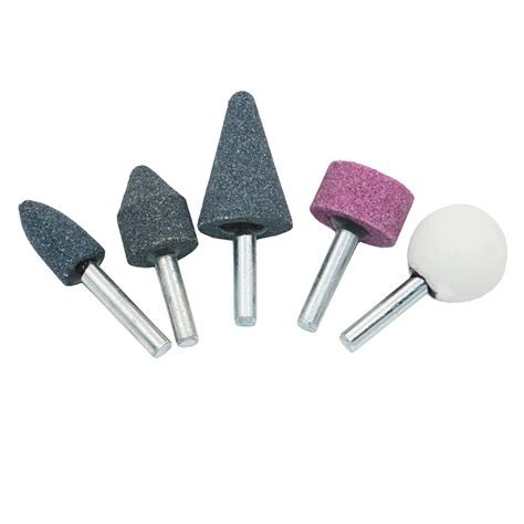 5 Pcs Rotary Grinding Stones Set, 1/4 Inch Shank Abrasive Stones ...