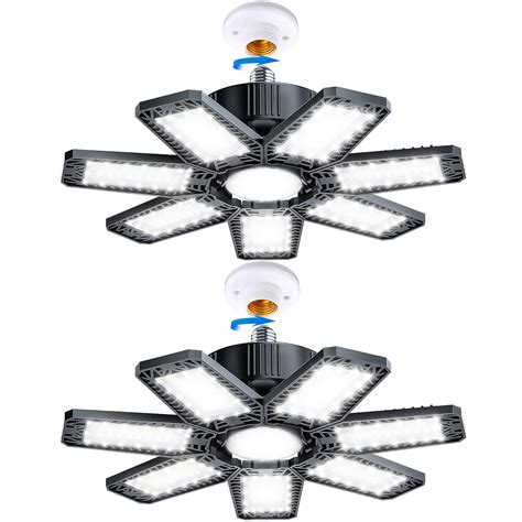 Buy VRTOGTHE LED Garage Light - 2 Pack 200W 20000LM Garage Light with 7 ...