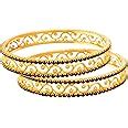 Buy JFL - Jewellery for Less Gold-plated Copper and Diamond Bangle Set ...