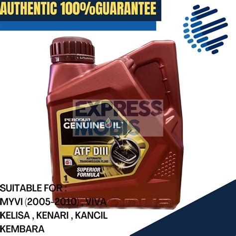 100%ORIGINAL PERODUA AUTO TRANSMISSIONS FLUIDS ATF-DIII ATF-D3 ( AUTO GEAR BOX OIL ) 9004J-20001 ...