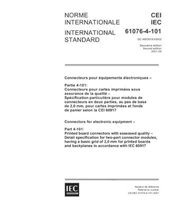 IEC 61076-4-101 Ed. 2.0 b:2001, Connectors for electronic equipment ...