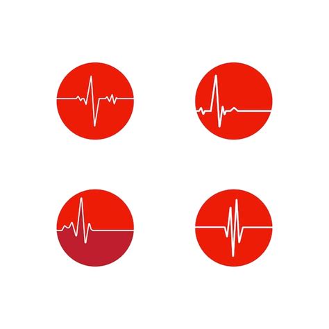 Modelo vetorial de ilustração do logotipo da linha de pulso | Vetor Premium