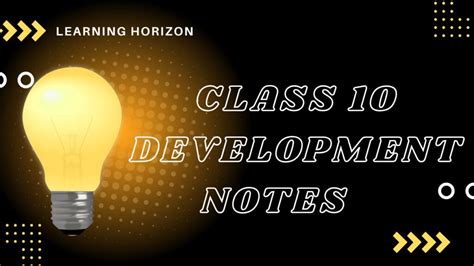 Image result for Class 10 Development Notes. Learn Insta