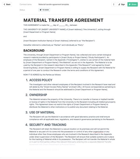 Direct Transfer Agreement
