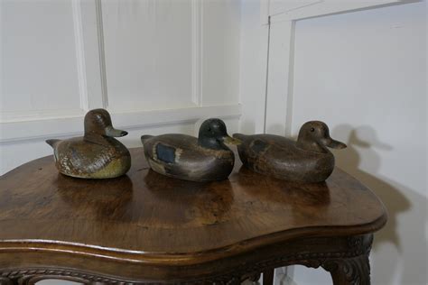 3 Painted And Carved Decoy Ducks