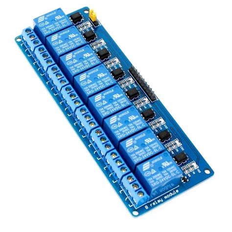 REES52 8 Channel 24V Relay Module, High and Low Level Trigger Relay ...